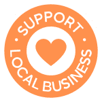 Red Simple Support Small Business Circle Sticker 1